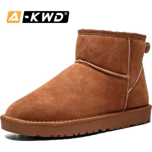 Fashion Black Ankle Boots Men Shoes Winter High Top Men Snow Boots Men Warm Man Shoose Slio-on Mens Boots Casual Suede Man Boots