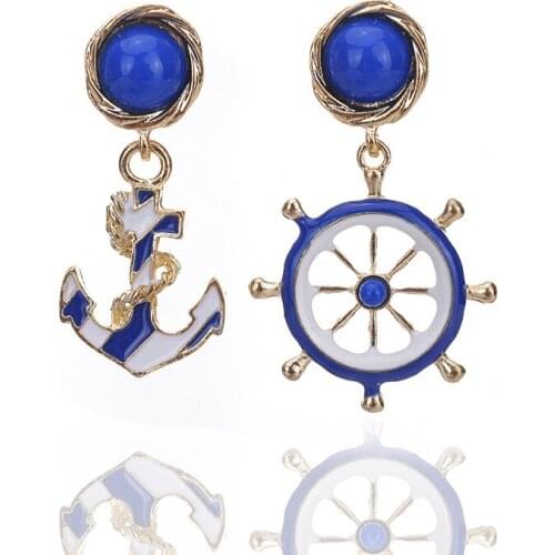 Asymmetric Anchor Fashionable Earrings and Earrings