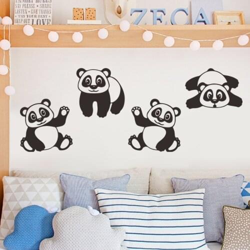 Cartoon National Treasure Panda Wallpaper Children Bedroom Porch Commercial Landscaping Decorative Wall Stickers Self-Adhesive