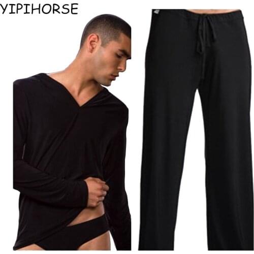 Men sleepwear male pajama pants viscose sleepwear pajama pants set sleepwear casual clothes