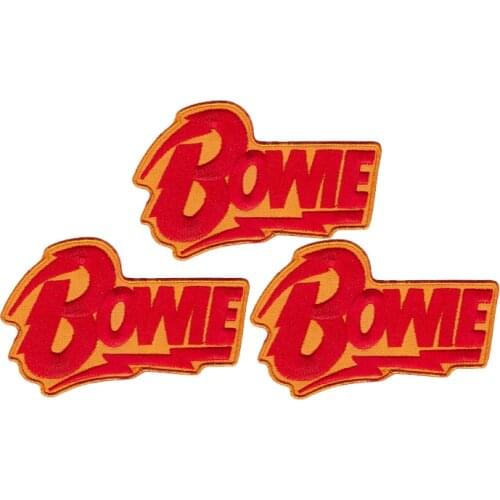 Clothing patch DIY dress adornment sticker can be custom-made David Bowie red/yellow flash iron-on/sew-on cloth patch