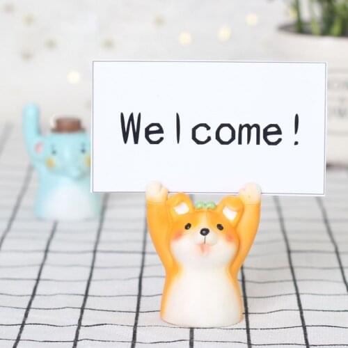 Desktop Message Folders Cute Small Animal Shape Notes Card Holder Photo Clip Display Ornament Crafts