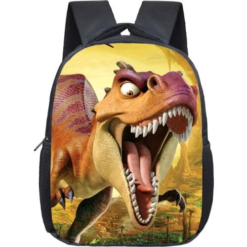 12 inch 3D Dinosaur pattern Animals World Schoolbag Jurassic Dinosaur Kids Backpack Children Gift For Boys/Child Travel BookBag