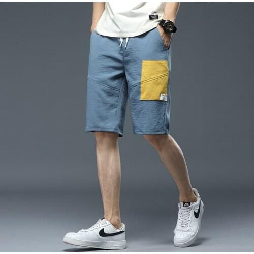 Mens shorts pants summer casual loose large size breeches fashion High waist shorts smart casual oversize drawstring black