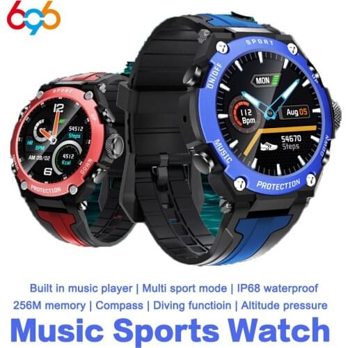 Mens Bluetooth Music Smart Watches DK10 Blood Pressure Measurement Heart Rate Monitor Fitness Tracker For Android IOS Phones