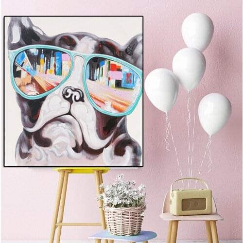 Cute Cartoon Baby Animal Dog Nursery Poster Canvas Art Print Wall Painting Nordic Kids Child Room Decoration Picture