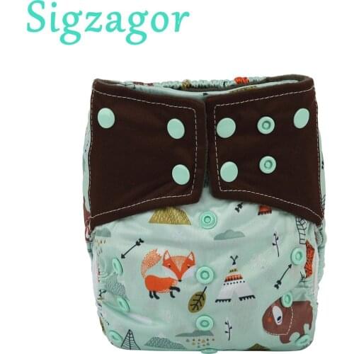 ALL IN ONE Charcoal Bamboo Baby Cloth Diaper Nappy Washable Reusable Sewn Insert Double Leg Gussets AIO Night