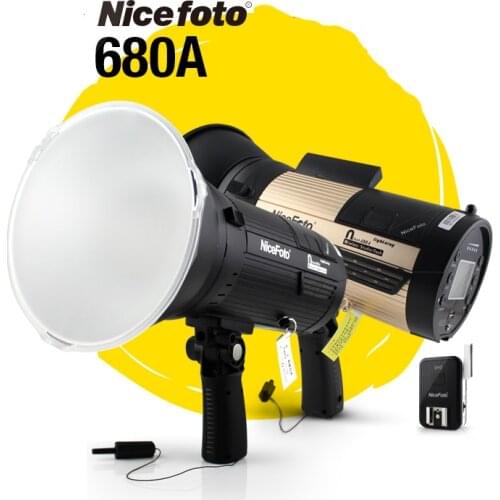 NiceFoto N-Flash 680A 600W 2.4G Wireless GN68 HSS 1/8000S Studio Flash High Speed Speedlite NFlash 680A High Power