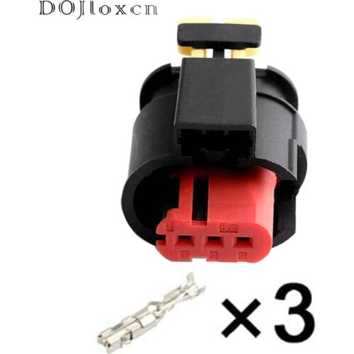 1/5/10/20/50 Sets 3Pin Tyco Auto Sealed Sensor Connector Socket 284425-1 Fuel Diesel Injector Ignition Coil Connectors 284426-1