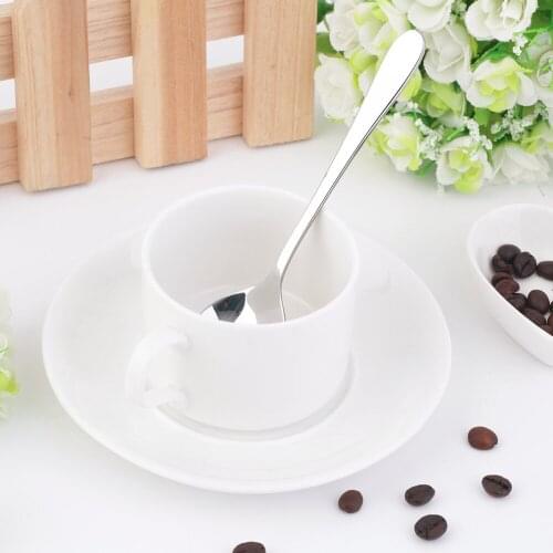 1Pc 2016 hot sale 15cm Coffee Sugar Oatmeal Stirring Drinks Stainless Steel Spoon