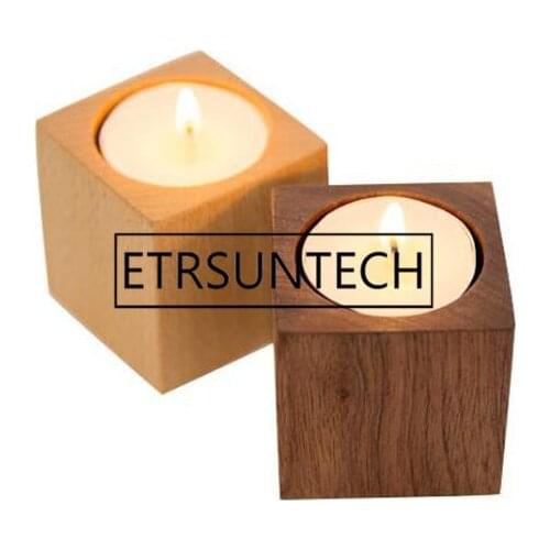100pcs Wooden Candlestick Romantic Candle Holders For Home Decor Light Wedding Decoration Table Ornaments