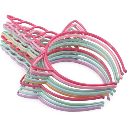 12pcs Unicorn Party Headband Festival Party Headband Holiday Hair Accessories Birthday Decoration For Kids PT36