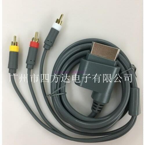 200pcs High Definition 6ft HD TV Component Composite AV 3 RCA HD TV Audio AV Video Cord Optical Cable for Xbox 360
