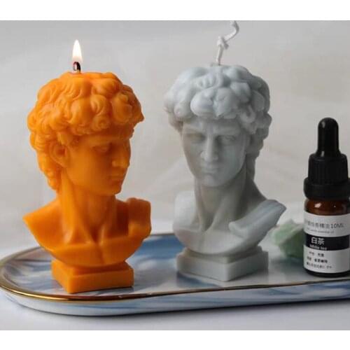 3d Creative David Art Portrait Candle Mold Aromatherapy Candle Plaster Diy Material Mold Silicone Candle Mold Candle Mold