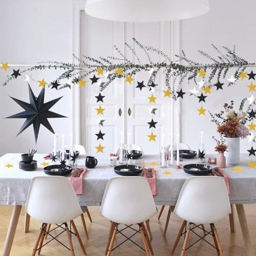 4m Pentacles Flower Banner Birthday Party Wedding Decoration Birthday Wedding Party Star Flag Pull DIY Decoration Supplies