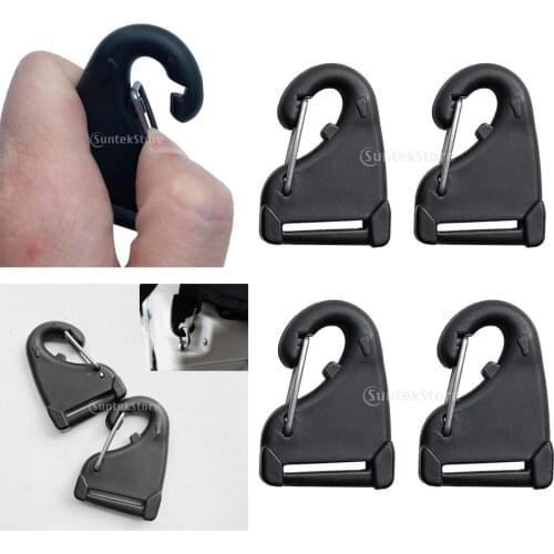 4 Pcs Nylon Kayak Webbing Snap Hook Snap Hook Carabiner Outdoor Kayak Canoe