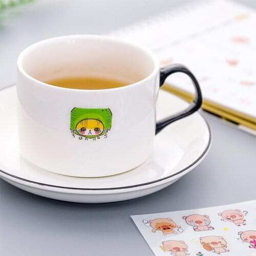 6pcs Handbook Kawaii Stationery Sticker Cute Creative Diy Photo Album Phone Decoration Stickers Student School Supplies