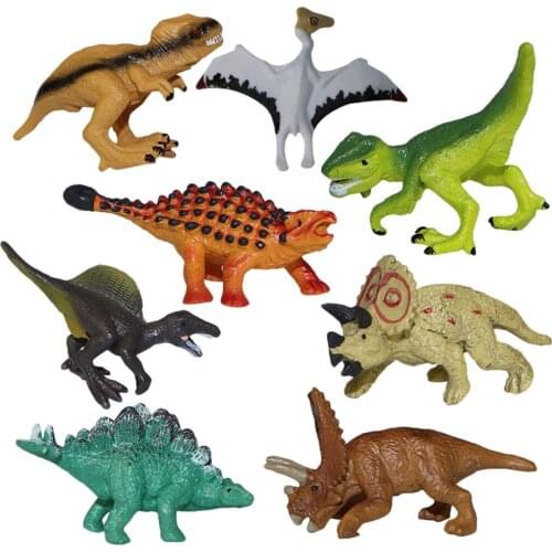 8Pcs Educational Simulated Mini Dinosaur Model Children Toy Jurassic christmas birthday Gifts Action Figures Collection For Kids