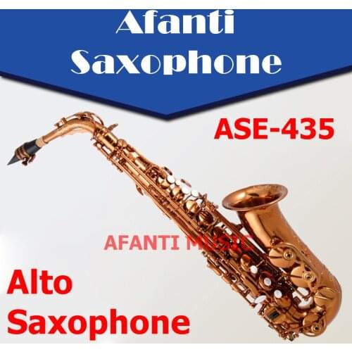 Afanti Music Eb tone / Phosphor Bronze Copper / Gold finish Alto Saxophone (ASE-435)