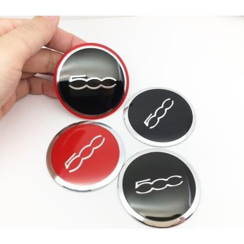 Car styling 4pcs 56mm Car Wheel Center stickers Hub Cap For FIAT 124 125 125 500 695 OT 2000 Coupe Abarth Logo