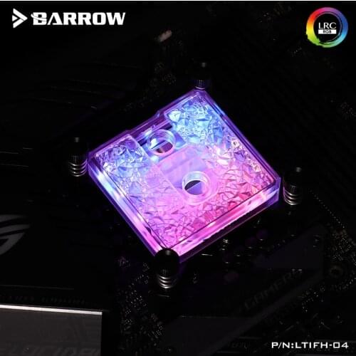 Barrow CPU Block For Intel and AMD Platform Icicle Series Pom or Barss Top Optional LRC 2.0 5v 3pin Microwaterway Cpu Cooler pc