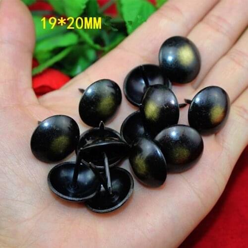 Black Iron Door Nail Antique Jewelry Case Box Sofa Decorative Tack Stud Pushpin Furniture Cats Eye Nail,19*20mm,50Pcs