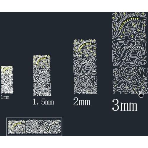 Dinosaur dragon Tyrannosaurus Rex DWG CAD drawing file for cnc laser cutting engraving D2