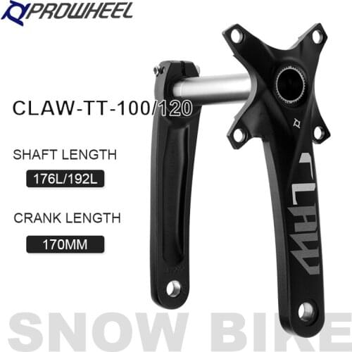 PROWHEEL Snow Bike 170mm Crankset Axis 176/192mm Fat Bike Crank Arm Bottom Bracket BB 100/120 Bicycle Parts