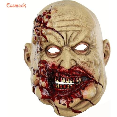 Cosmask Halloween Chef Butcher Clown Mask Latex Scary Tricky Props Horror Headgear Zombie Mask