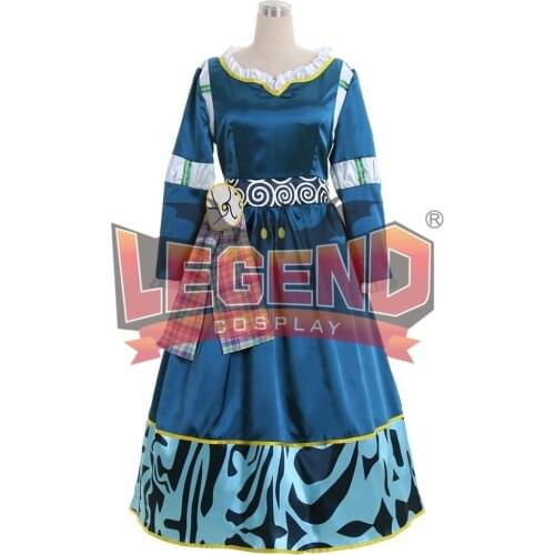 Princess Merida Adult Costume Brave Merida Cosplay Dress Film/Movie Party Halloween Costumes