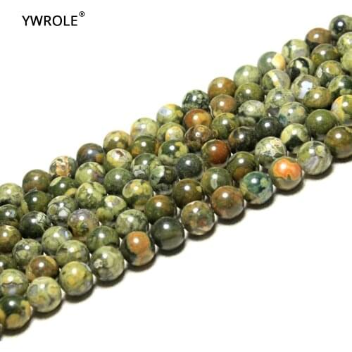 Round Green Old KAMBABA Natural Stone Beads For Jewelry Making DIY Bracelet Necklace 6/8/10 mm Strand 15'' Wholesale Lots