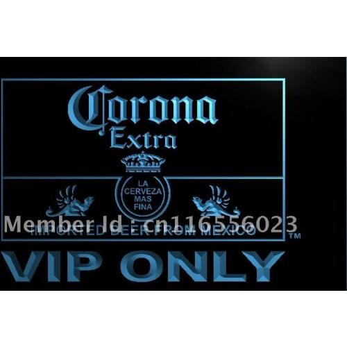 LA417- Corona Extra VIP Only Beer LED Neon Light Sign home decor crafts