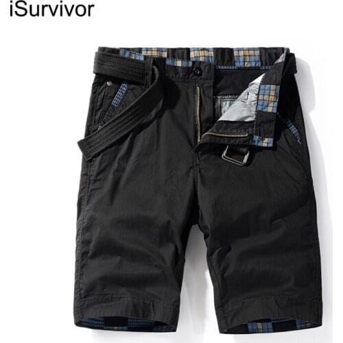 ISurvivor 2021 Summer mens shorts solid color drawstring straight short paragraph sports comfortable wild beach pants explosion