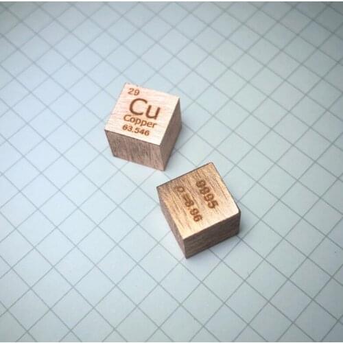 10x10x10mm Metal Cube Chemical Elements Periodic Table Elements Physical Decoration Cube Collection Gift Copper Cube 1 Inch Cub