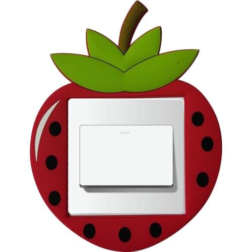 Cartoon fox Room Decor 3D Wall Silicone On-off Switch Luminous Light Switch Outlet Wall Stickers