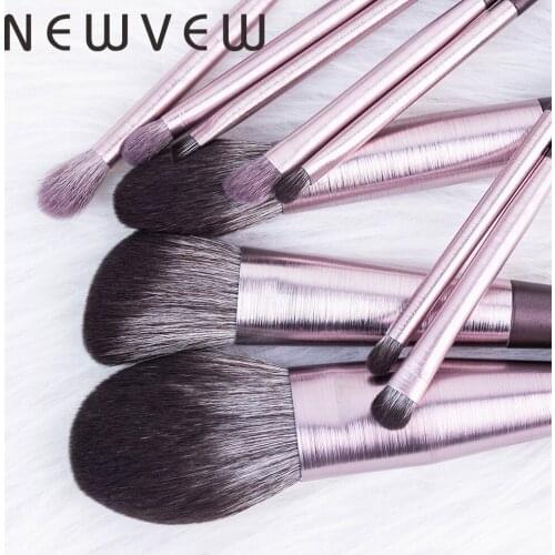 NEWVEW Pro 10Pcs Makeup Brushes Set Eye Shadow Foundation Powder Eyeliner Eyelash Lip Make Up Brush Cosmetic Beauty Tool Kit Hot