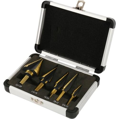 5pcs Step Drill Bit Set Hss Cobalt Multiple Hole 50 Sizes Cobalt Titanium Conical Carbide Drill Perforator Hole Cutter Tool