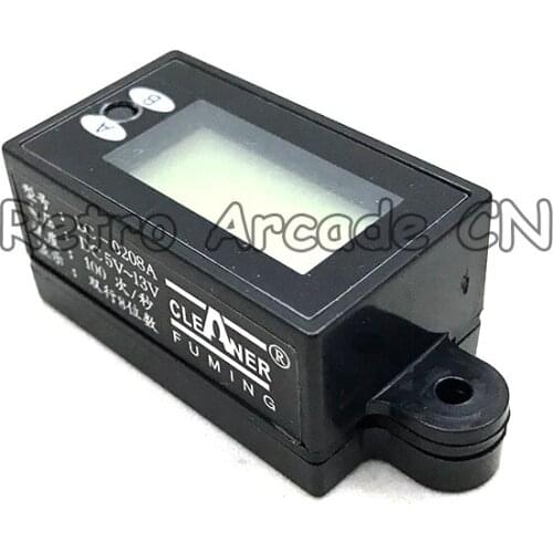 Wholesale 8 digits digits 2 channels electronic LCD coin counter meter with tracking number arcade slot mech