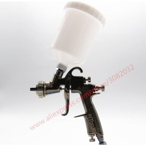 LVLP Spray Gun R500 K-400 Car Finish Painting Tool 1.4mm/1.7mm Nozzle 600cc Cup Gravity Automotive Finishing Air Spray Gun