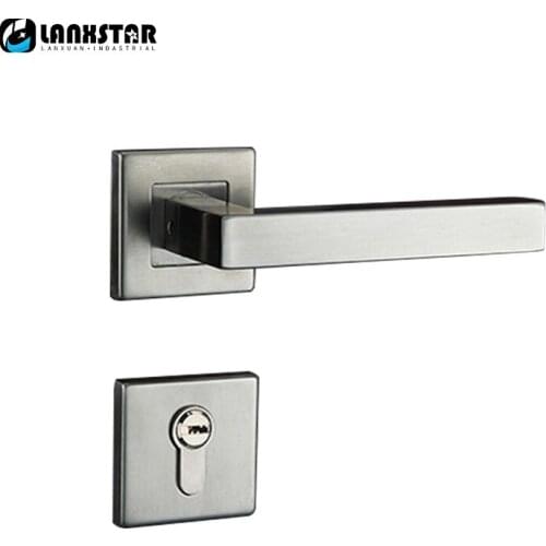 LANXSTAR Professional Door Lock Factory Wholesale Stainless Steel Locks Room Door Split Lock Modern Wire Drawing Door-locks