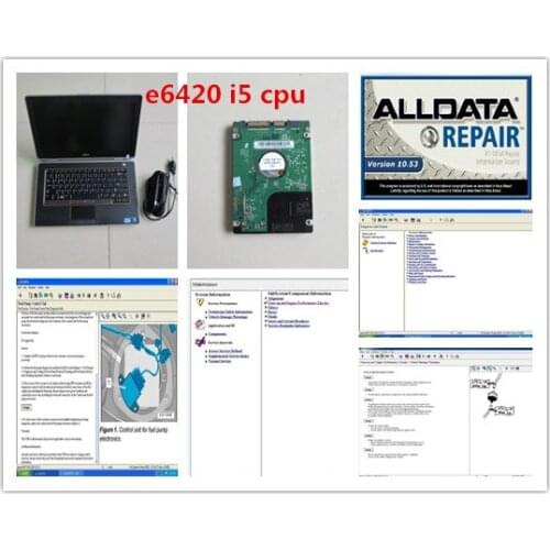 Alldata auto repair software v10.53 hard disk 2in1 installed in laptop e6420 (i5 cpu) car and truck diagnostic computer