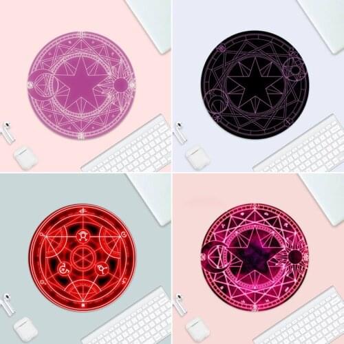 Variety Sakura Summoning Laptop Gaming Mice Mousepad Mice Retail Small Rubber Protect Game Office Work Round Mouse Mat pad