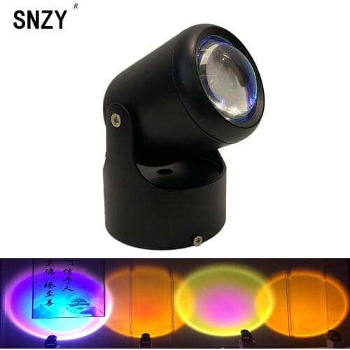 SNZY Usb Rainbow Sunset Projection Lamp LED Atmosphere Night Light Indoor Projector Lamps Outdoor Decorative Lights