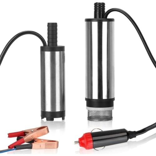 Fuel Filter For Diesel Oil Water Fuel Electric Submersible Pump Suction Transfer Tool Fluid Pump Extractor DC 12/24V 38/51MM