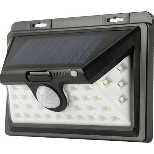 Outdoor Motion Sensor Solar Night security Wall Lamp 34 LED Waterproof Garden Front Door Yard
