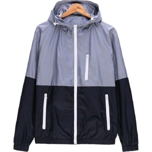 UNIVOS KUNI Casual Jacket Thin Summer Men Coat With Hat Sportswear Clothes Fit Slim Zipper Leisure Coats Jacket S-3XL Q5139