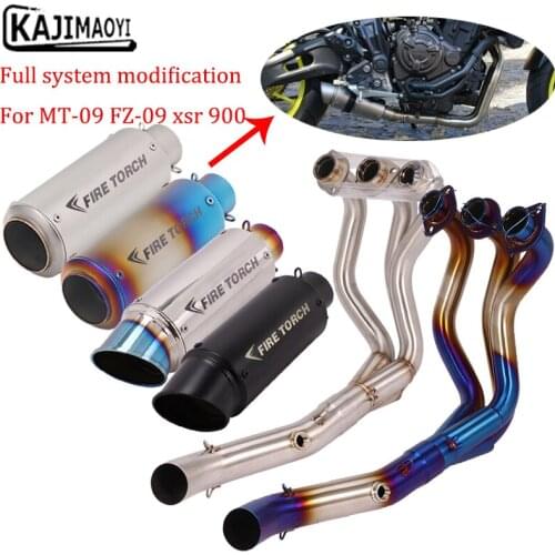 Motorcycle System Exhaust Front Middle Link Pipe DB Killer Muffler Modified Bottom row For YAMAHA MT-09 MT09 FZ09 xs900 Slip On
