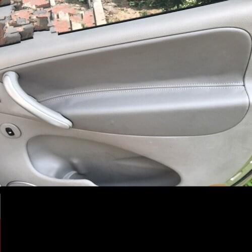 4PCS Microfibre Leather Doors Trim Panel Armrest Decorated Cover For Citroen Picasso CAB095