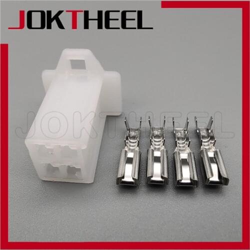 5/10/20 sets 4 pin way sumitomo auto female connector white plastic electric wire harness motorcycle plug 6040-4111