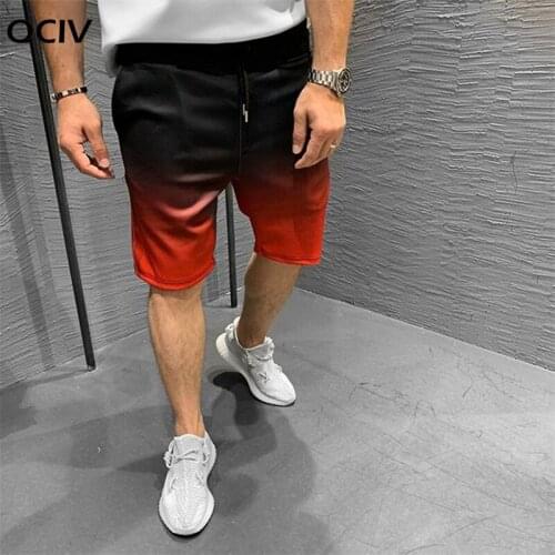 Men New gradient Shorts Gyms exercise Cool durable Sweatpants Loose Short Trousers Fitness Mens Casual Bodybuilding Jogger Short